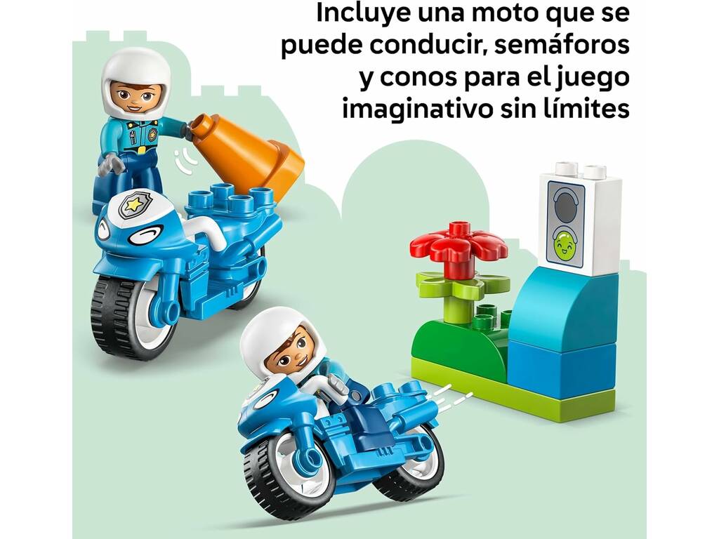 Lego Duplo Moto de Policía Azul