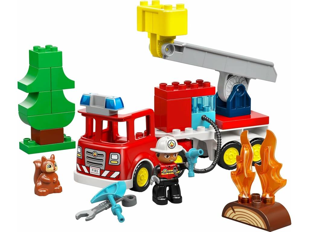 Lego Duplo Camión de Bomberos con Manguera y Bomberos