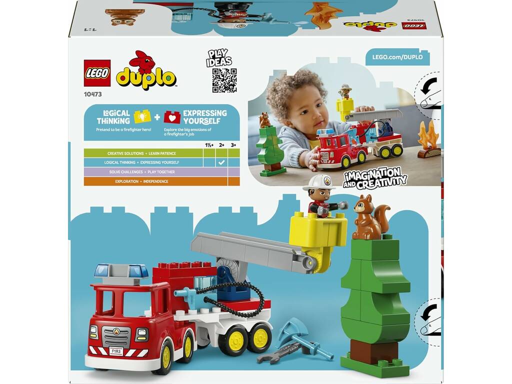 Lego Duplo Camión de Bomberos con Manguera y Bomberos