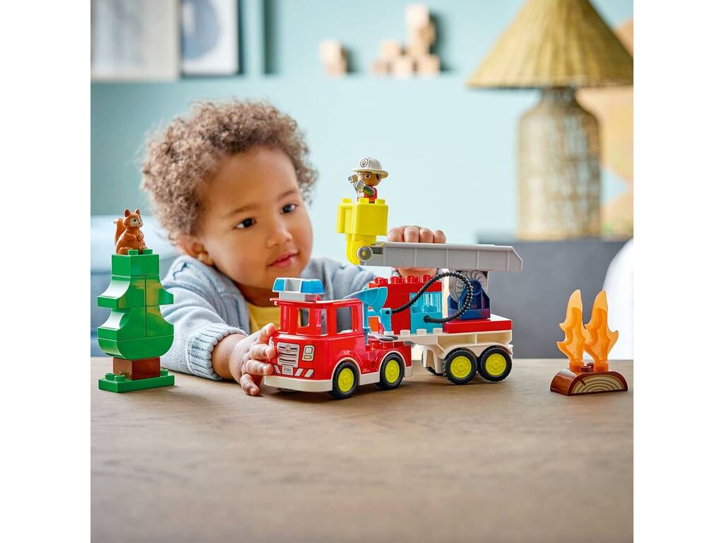 Lego Duplo Camión de Bomberos con Manguera y Bomberos