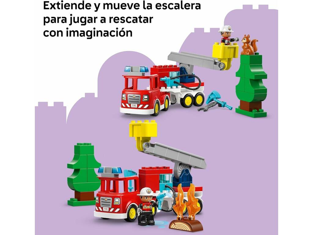 Lego Duplo Camión de Bomberos con Manguera y Bomberos