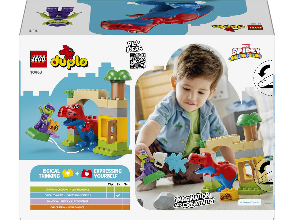 Lego Duplo Marvel Spidey And His Amazing Friends Dinosaurio Spidey vs Duende Verde