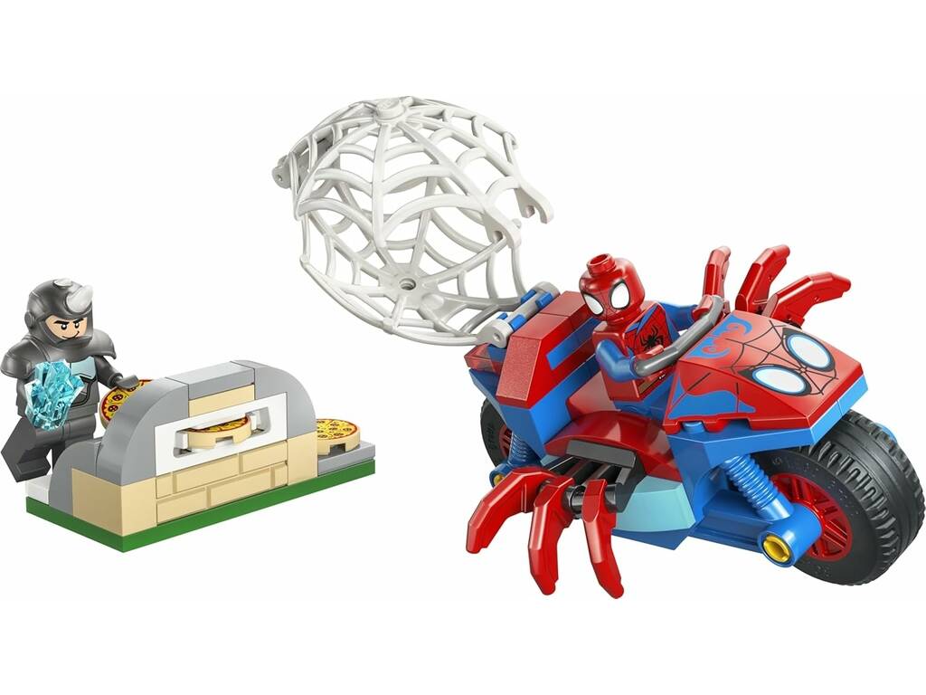 Lego Marvel Spidey sur sa moto vs Rino