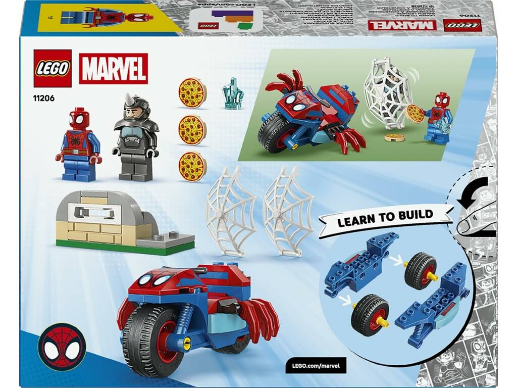 Lego Marvel Spidey sur sa moto vs Rino