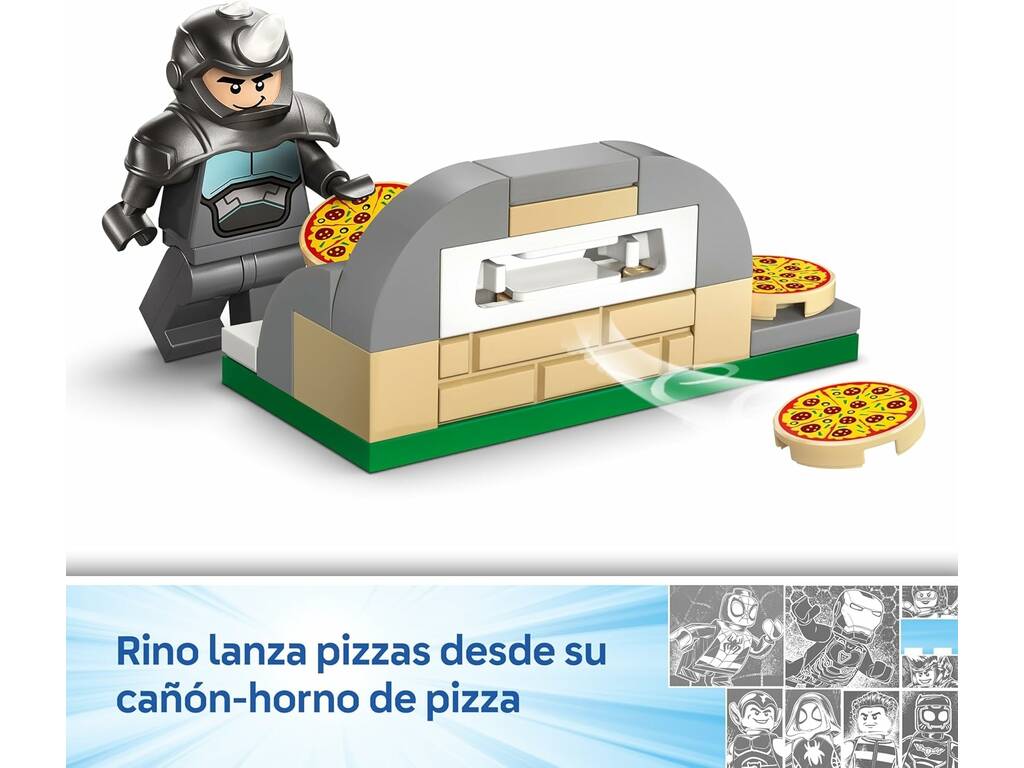 Lego Marvel Spidey sur sa moto vs Rino
