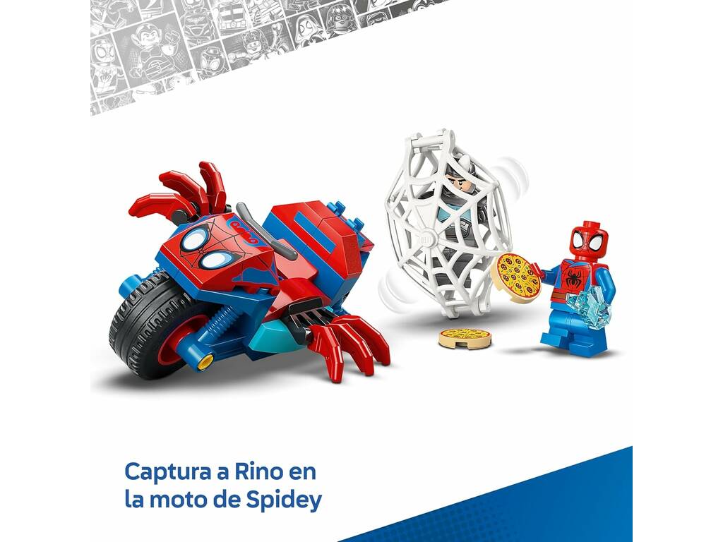 Lego Marvel Spidey sur sa moto vs Rino