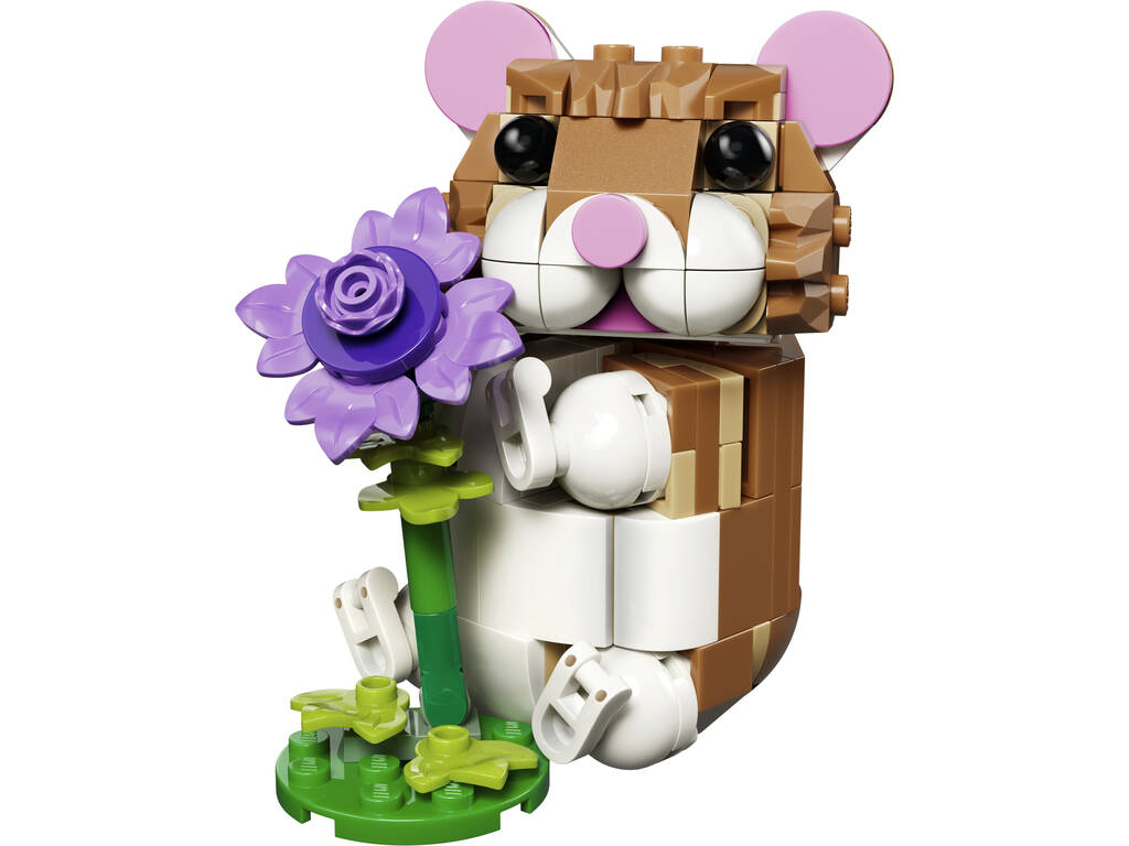 Lego Creator 3 en 1 Adorable hamster avec une fleur