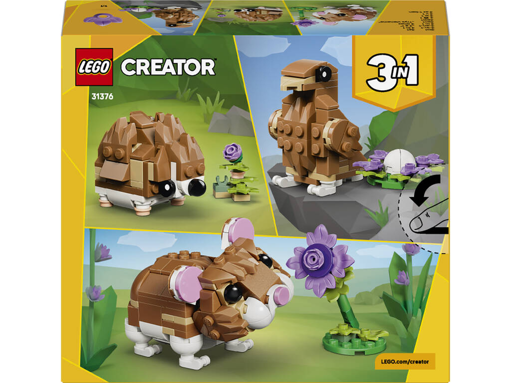 Lego Creator 3 en 1 Adorable hamster avec une fleur