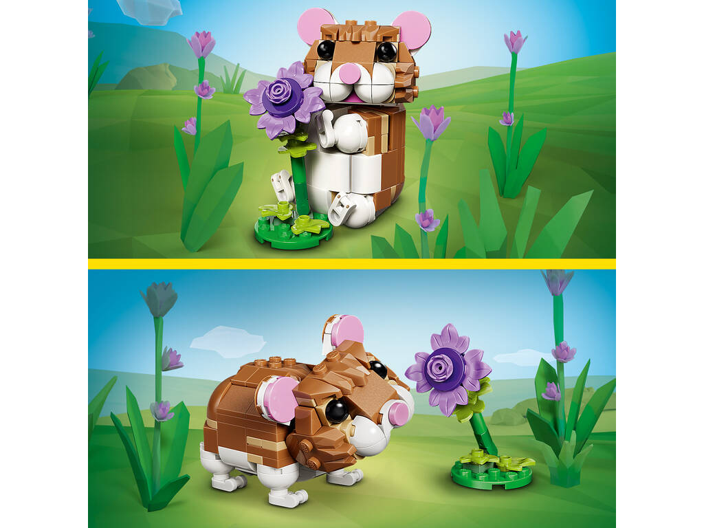 Lego Creator 3 en 1 Adorable hamster avec une fleur