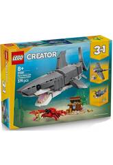 Lego Creator 3 en 1 Feroz Tiburón con Cofre del Tesoro