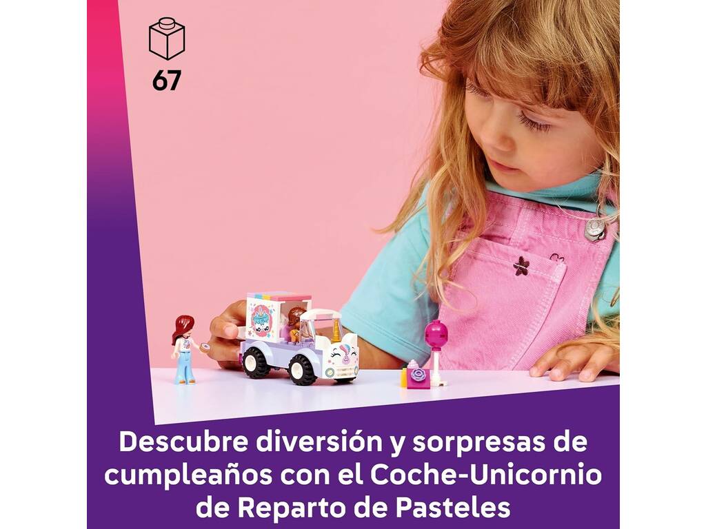 Lego Friends Coche Unicornio de Reparto de Pasteles