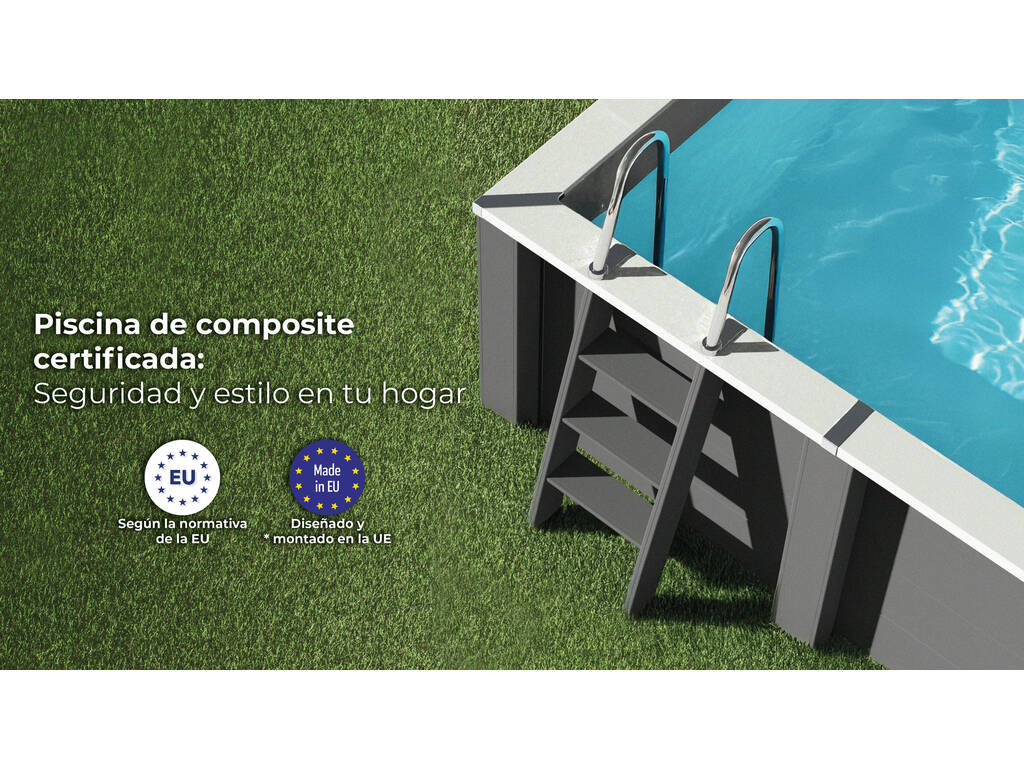 Piscine composite rectangulaire 595 x 315 x 126 cm Gre KPCOR60LT