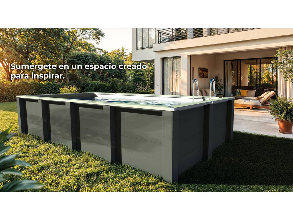 Piscine composite rectangulaire 595 x 315 x 126 cm Gre KPCOR60T