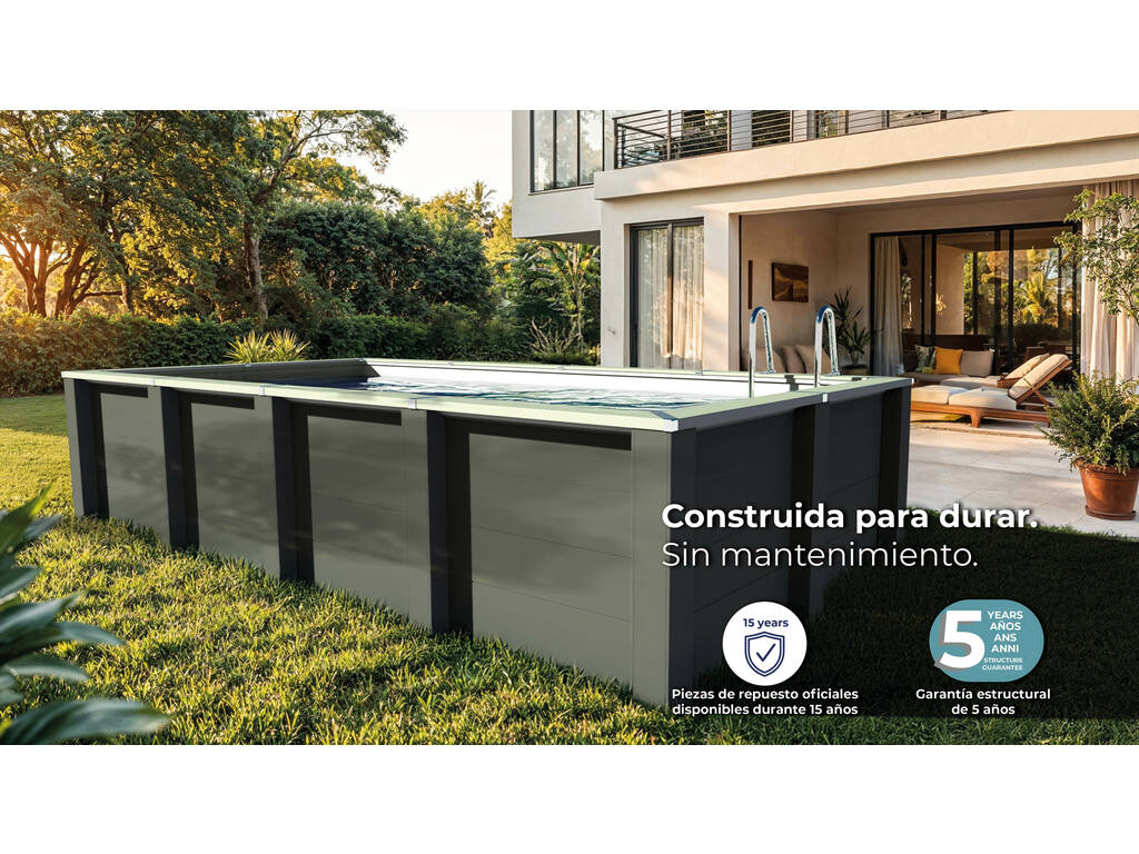 Piscine composite rectangulaire 455 x 315 x 126 cm Gre KPCOR46T