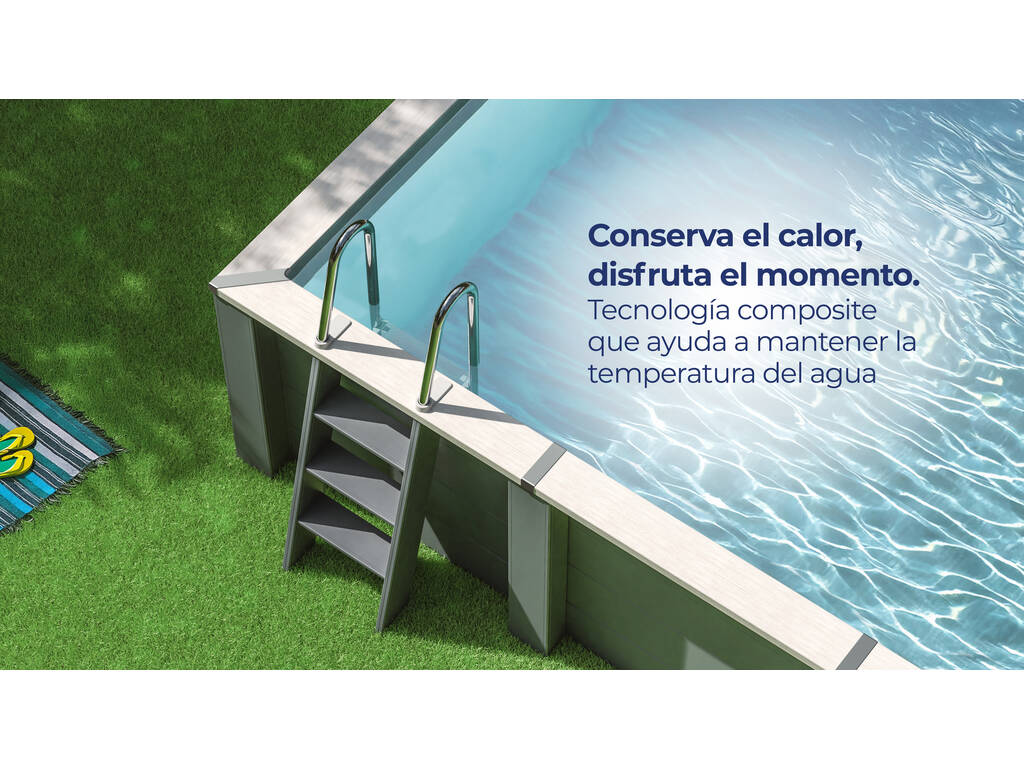 Piscine composite rectangulaire 315 x 175 x 96 cm Gre KPCOR2814T