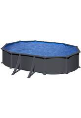 Piscina ovale aspetto antracite 500 x 300 x 132 cm Gre KITPROV508GY