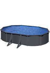Piscine ovale aspect anthracite 500 x 300 x 120 cm Gre KIT500GY