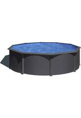 Piscine ronde aspect anthracite 300 x 120 cm Gre KIT300GY