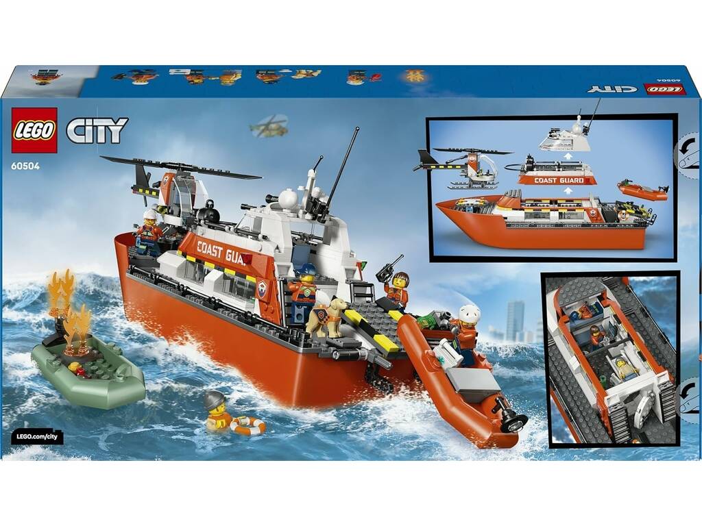 Lego City Barco y Helicóptero de Rescate de Guardacostas