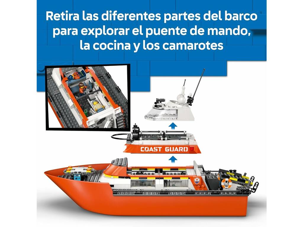 Lego City Barco y Helicóptero de Rescate de Guardacostas
