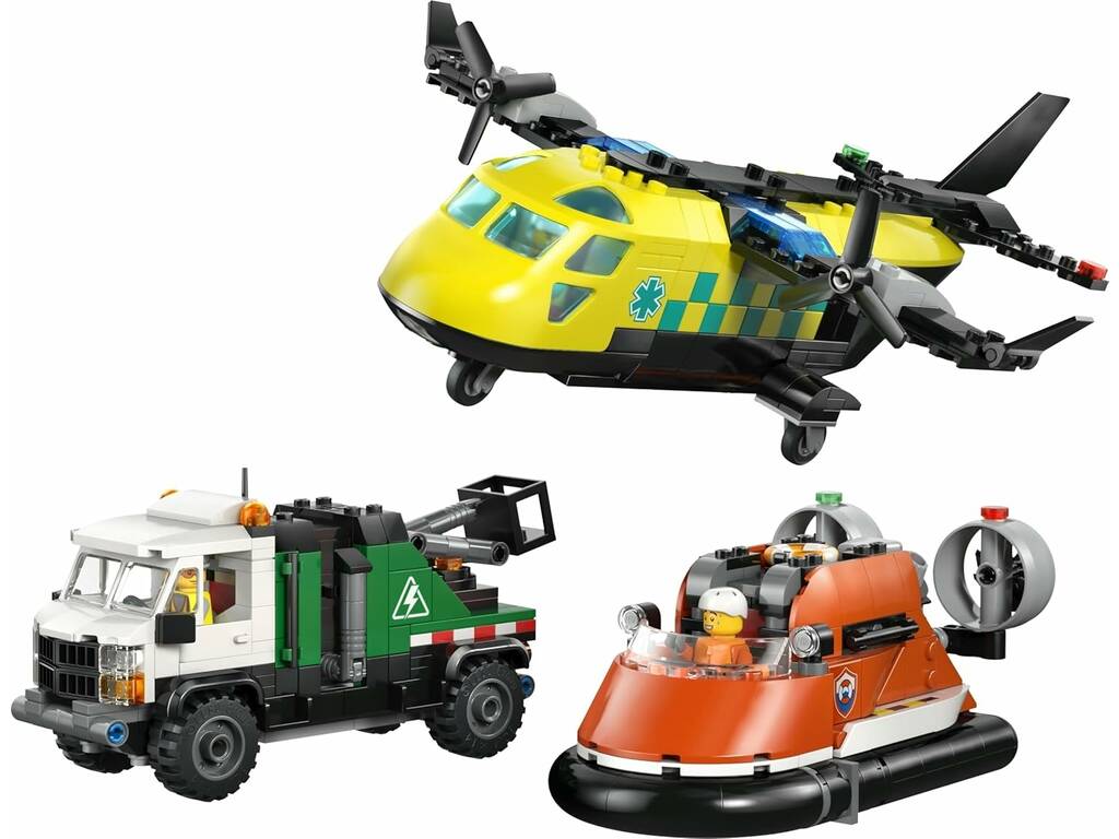Lego City Remix: Avión, Camión Técnico y Aerodeslizador