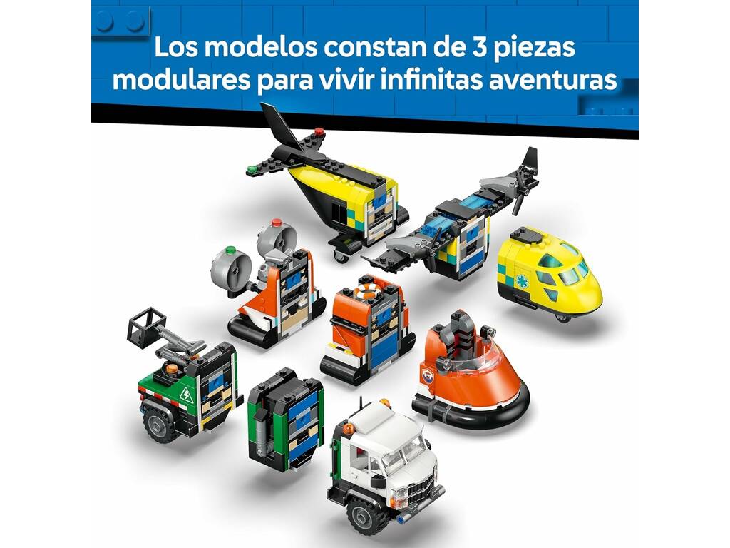 Lego City Remix: Avión, Camión Técnico y Aerodeslizador