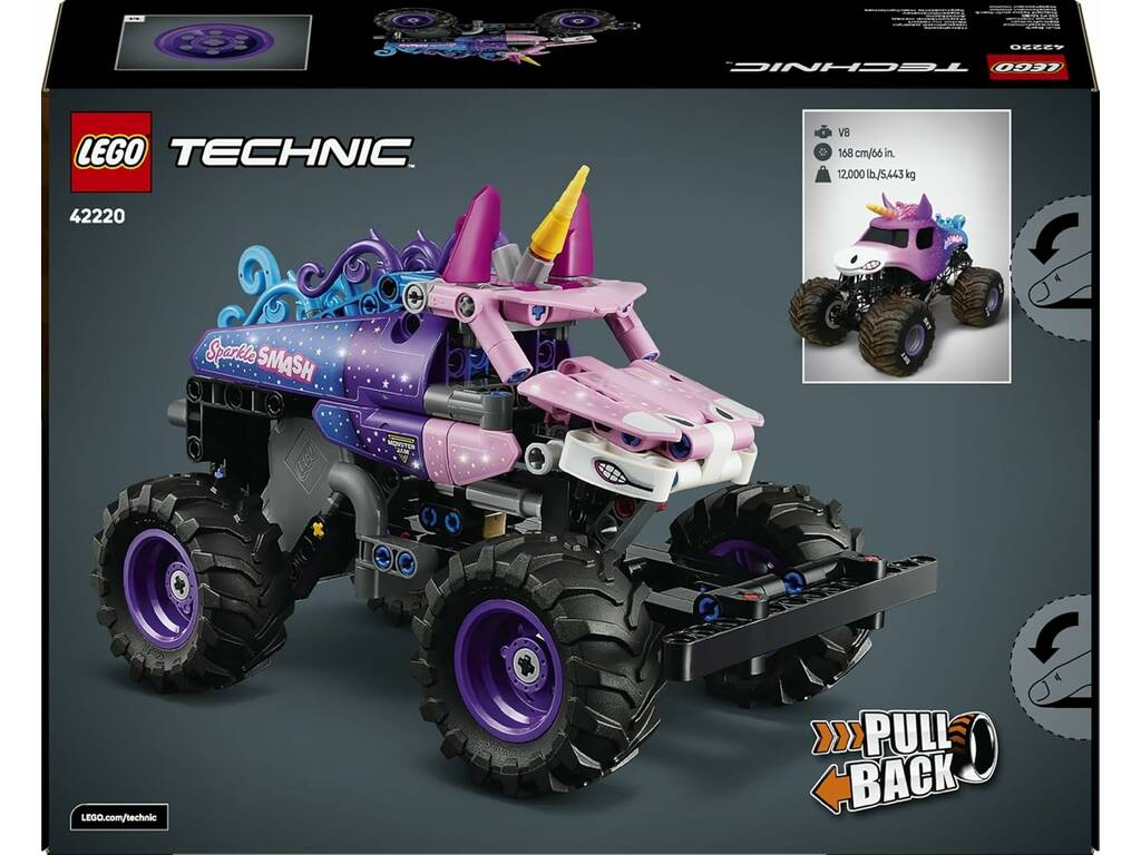 Lego Technic Monster Jam Sparkle Smash avec moteur de chargement manuel