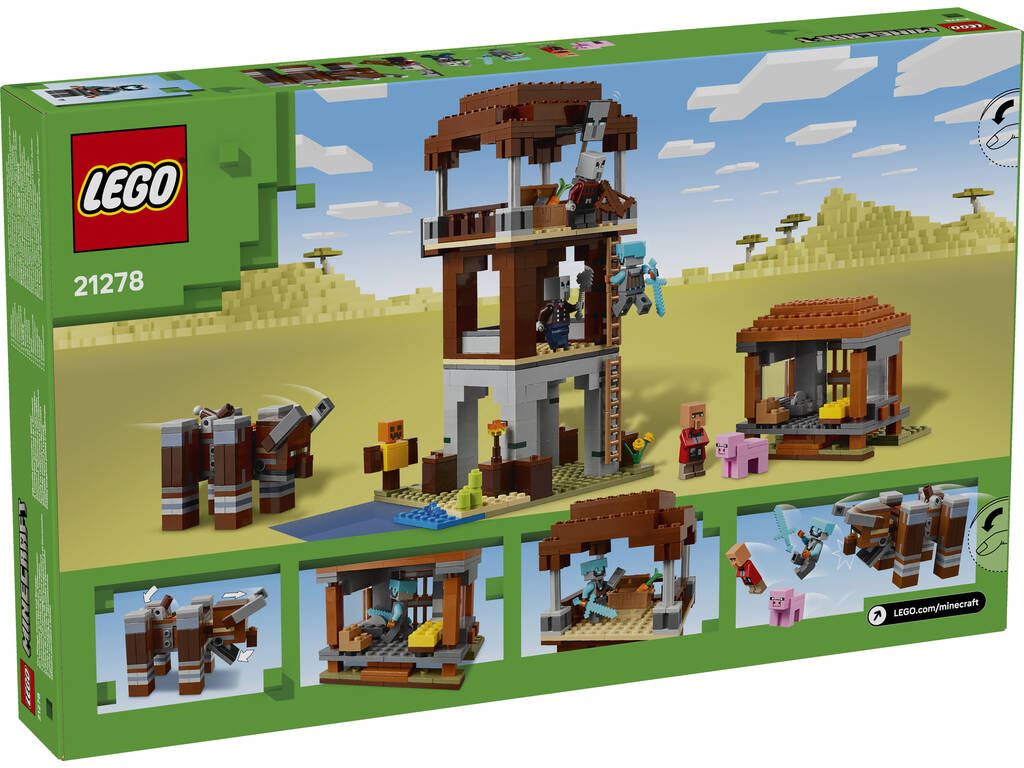Lego Minecraft El Puesto de Avanzada de los Saqueadores y el Devastador