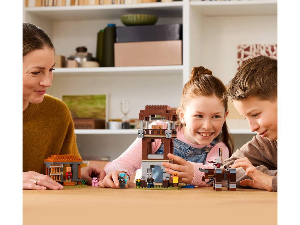 Lego Minecraft El Puesto de Avanzada de los Saqueadores y el Devastador