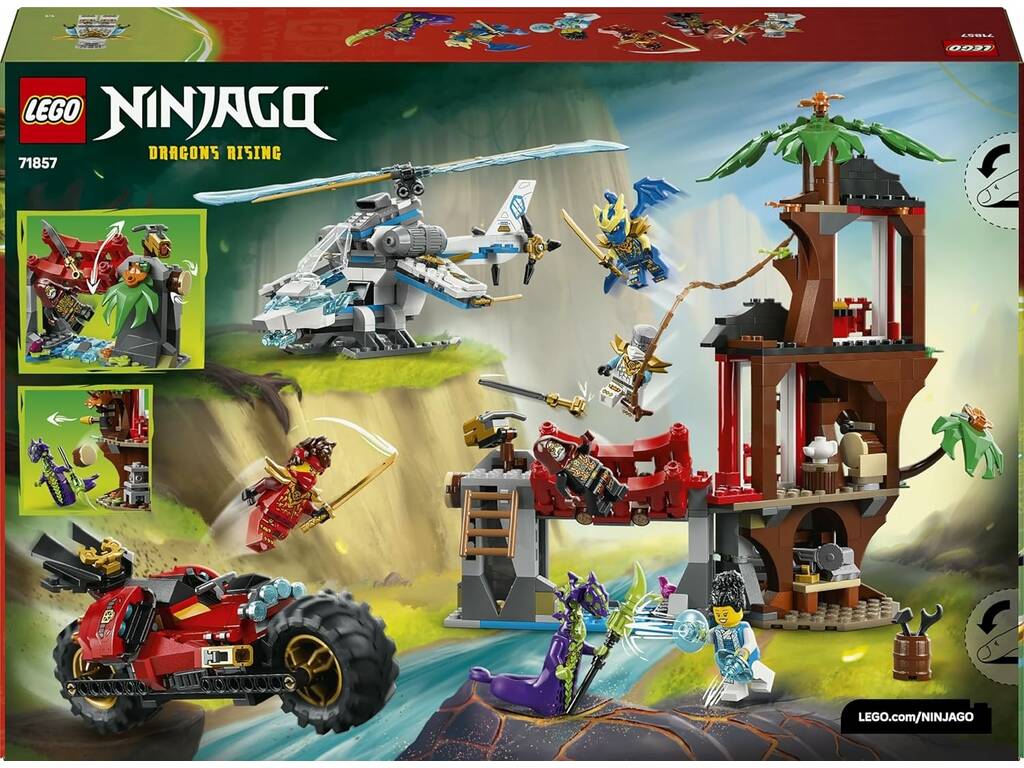 Lego Ninjago Batalla de Vehículos Ninja Junto a la Casa del Árbol
