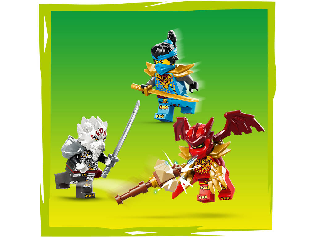 Lego Ninjago Dragons Rising Zilvar y Bestia Dragón Grimtak
