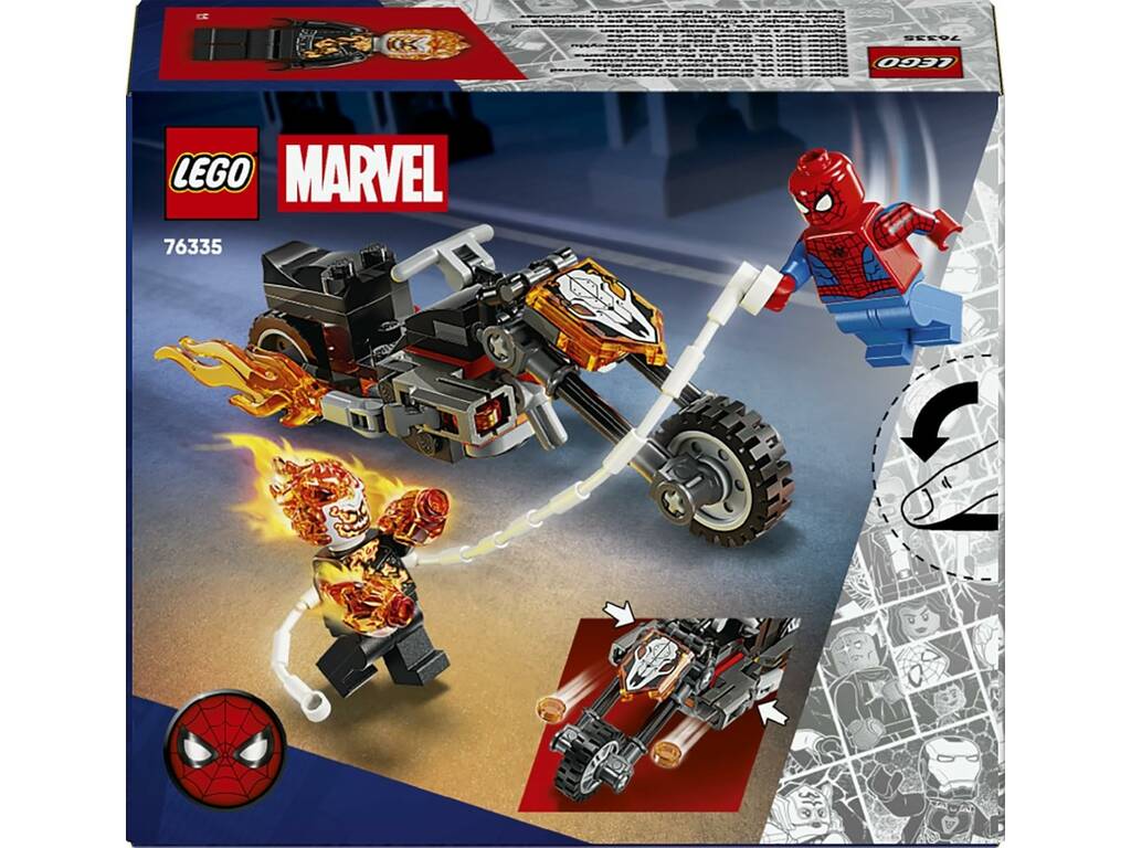 Lego Marvel Spiderman vs Moto del Motorista Fantasma