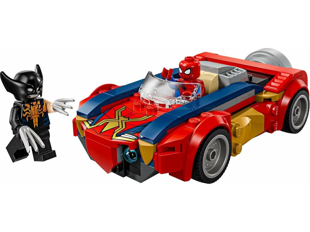Lego Marvel Coche de Spiderman vs Lobezno Venomizado