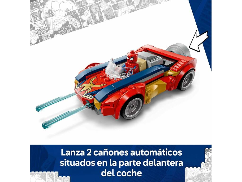 Lego Marvel Coche de Spiderman vs Lobezno Venomizado