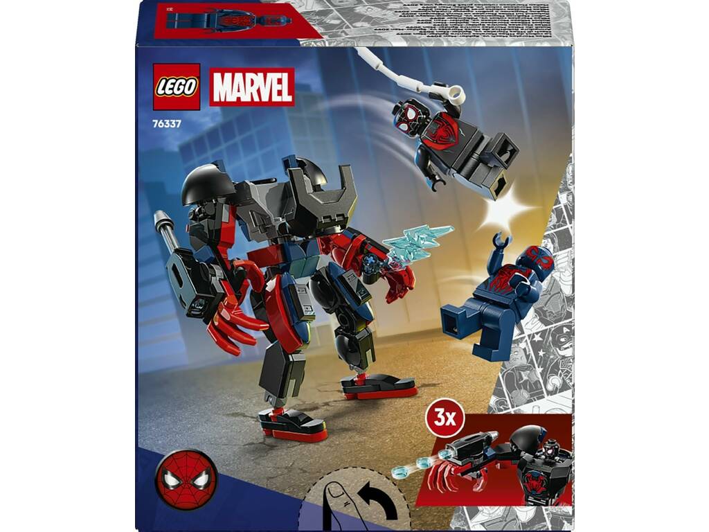 Lego Marvel Armadura Robótica de Miles Morales vs Spiderman 2099