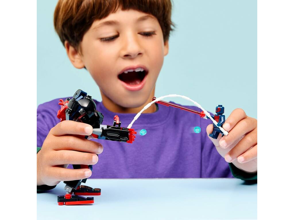 Lego Marvel Armadura Robótica de Miles Morales vs Spiderman 2099