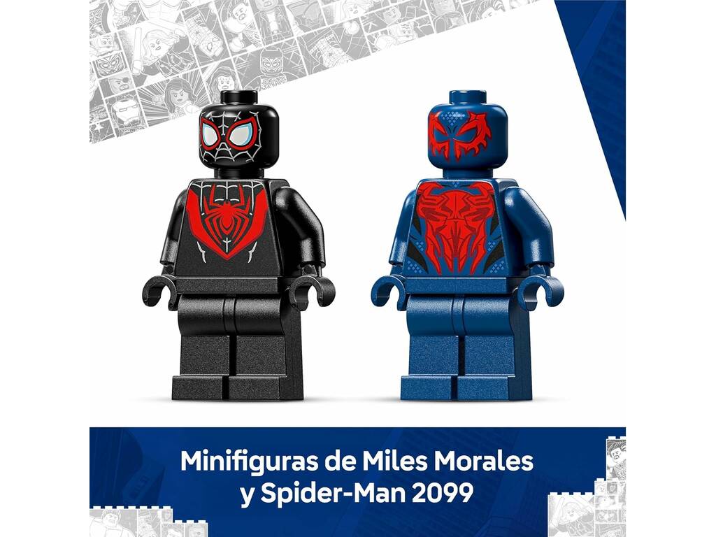Lego Marvel Armadura Robótica de Miles Morales vs Spiderman 2099