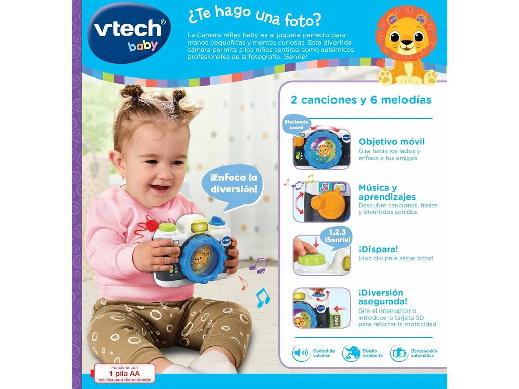 Cámara Réflex Baby Fotos y Recuerdos con Luz y Sonidos