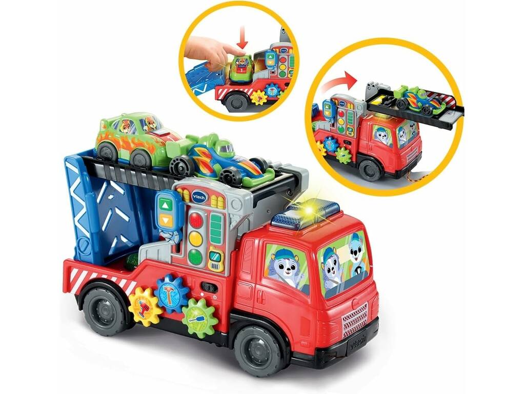Tráiler Portacoches Carga y Descarga con Luces y Sonidos