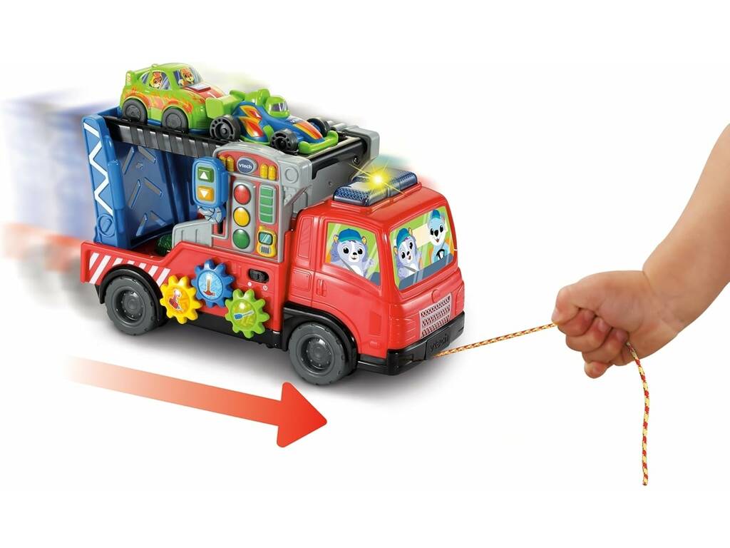 Tráiler Portacoches Carga y Descarga con Luces y Sonidos