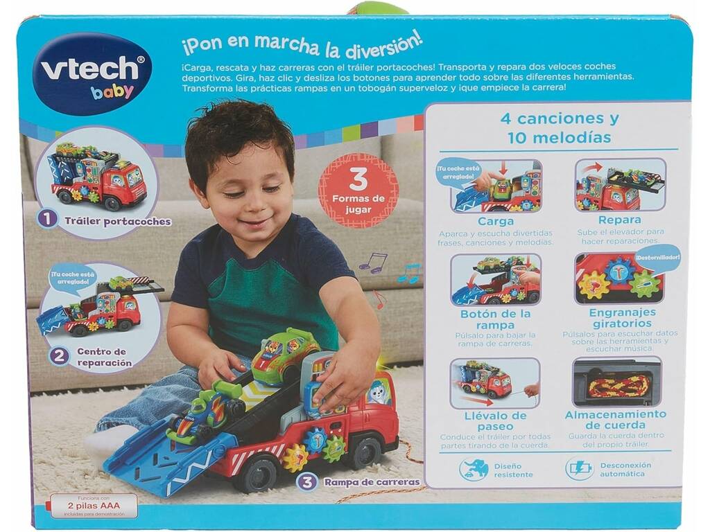Tráiler Portacoches Carga y Descarga con Luces y Sonidos