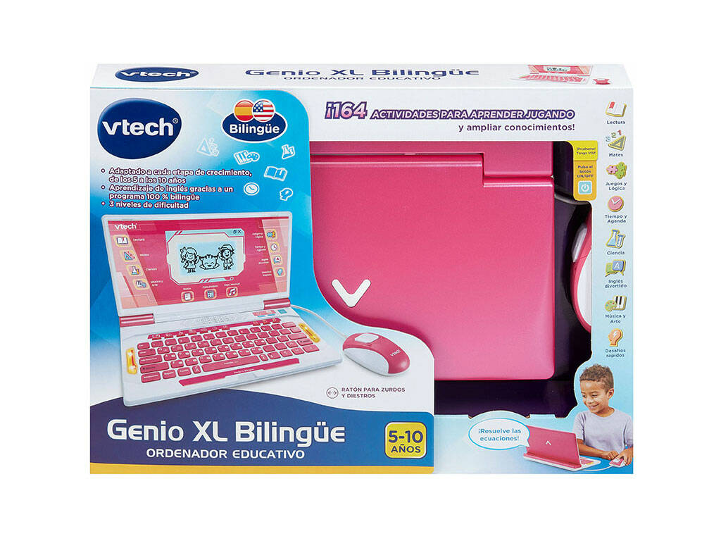 Genio XL Bilingüe Ordenador Educativo Rosa