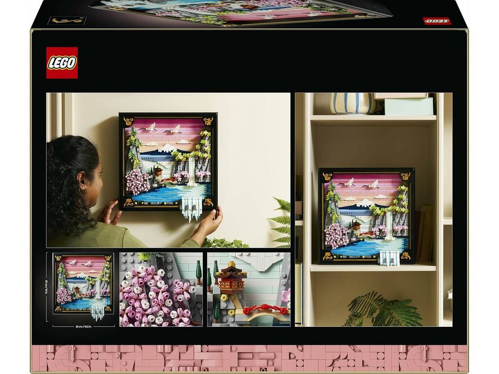 Lego Art Paisaje Japonés con Cerezos en Flor