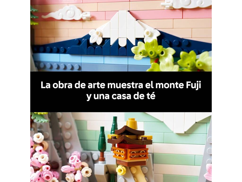 Lego Art Paisaje Japonés con Cerezos en Flor