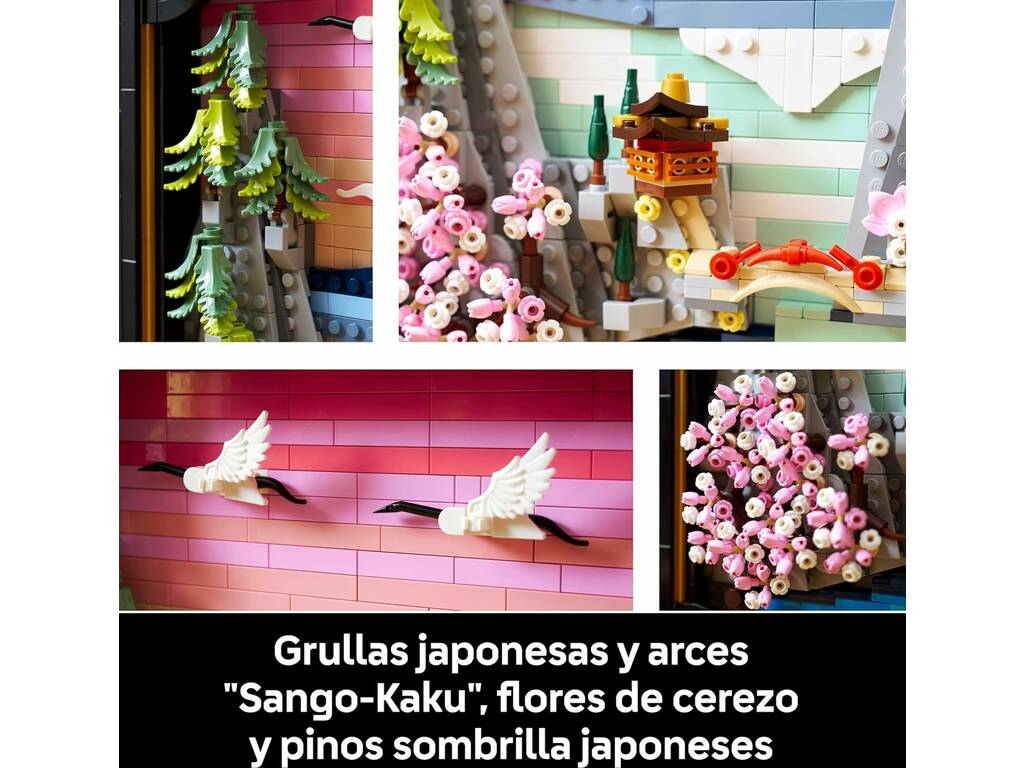Lego Art Paisaje Japonés con Cerezos en Flor