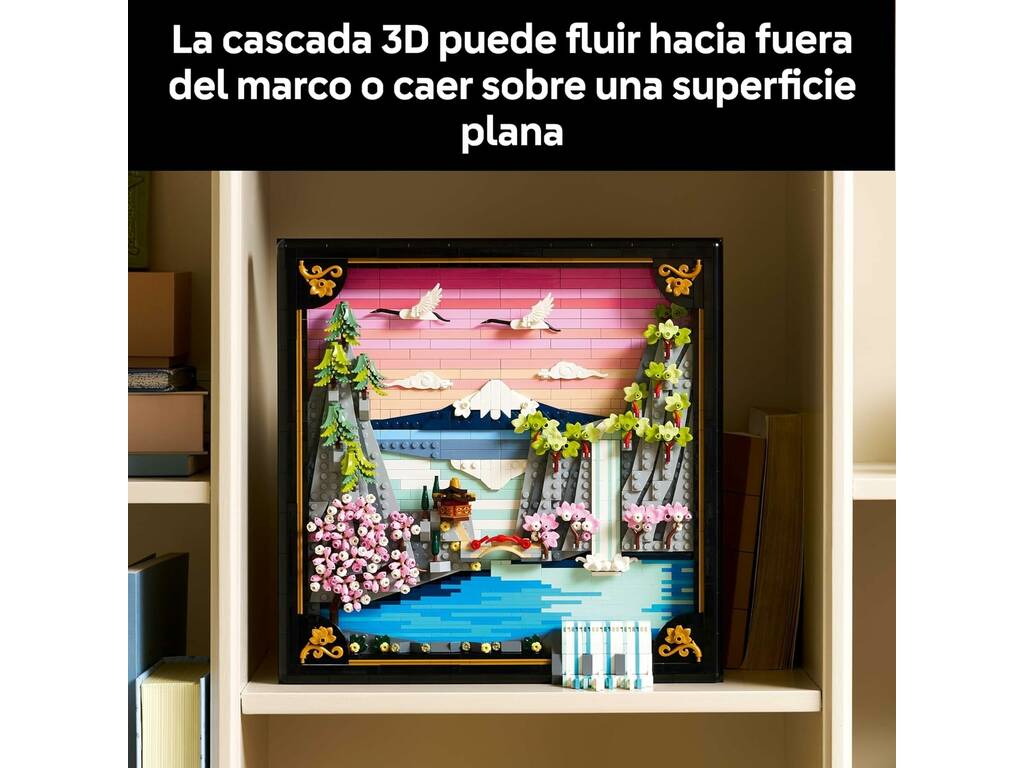 Lego Art Paisaje Japonés con Cerezos en Flor