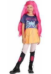 D�guisement Music Hunter Fille avec perruque rose taille M