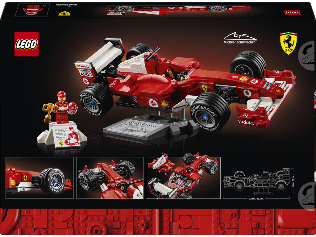 Lego Icons Ferrari F2004 y Michael Schumacher