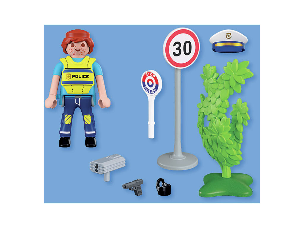 Playmobil Special Plus Figura Policía con Radar de Velocidad