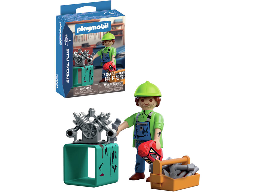 Playmobil Special Plus Figura Mecánico de Coches con Accesorios